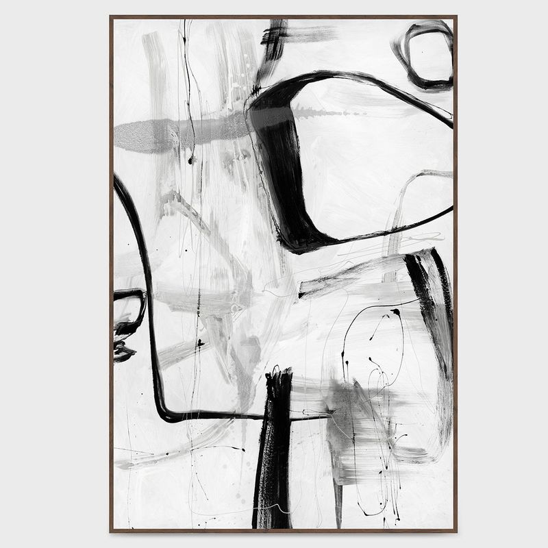 Yin - 30" x 40" Canvas Art - Black & White