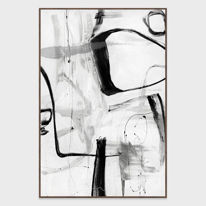 Yin - 40" x 60" Canvas Art - Black & White