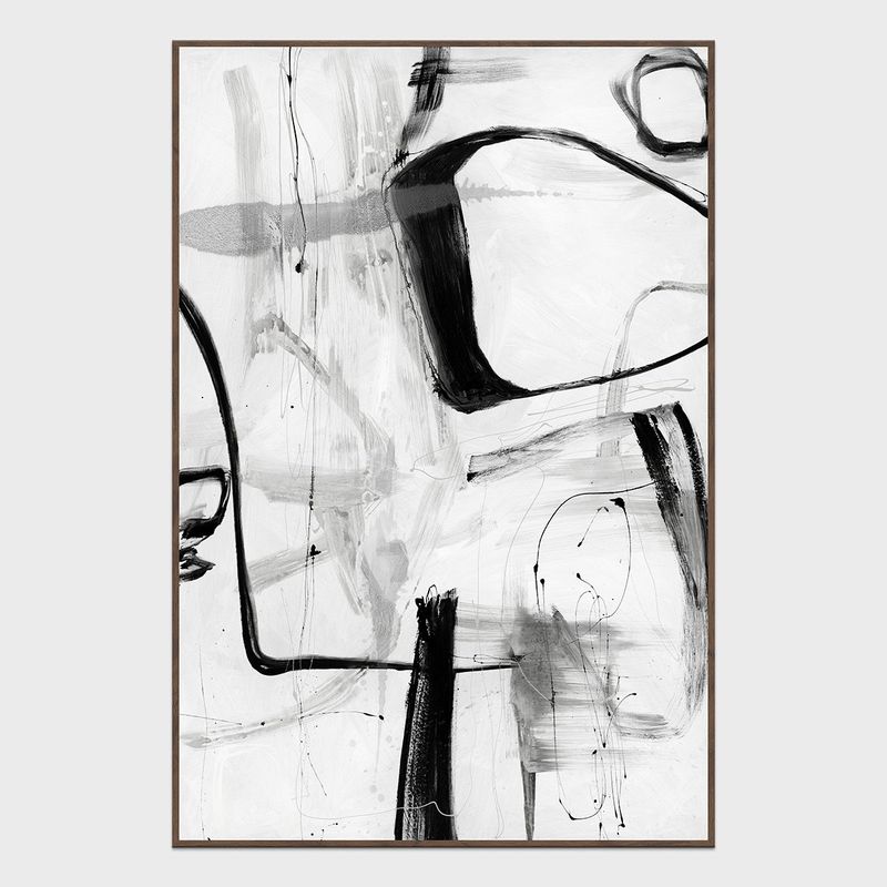 Yin - 48" x 72" Canvas Art - Black & White