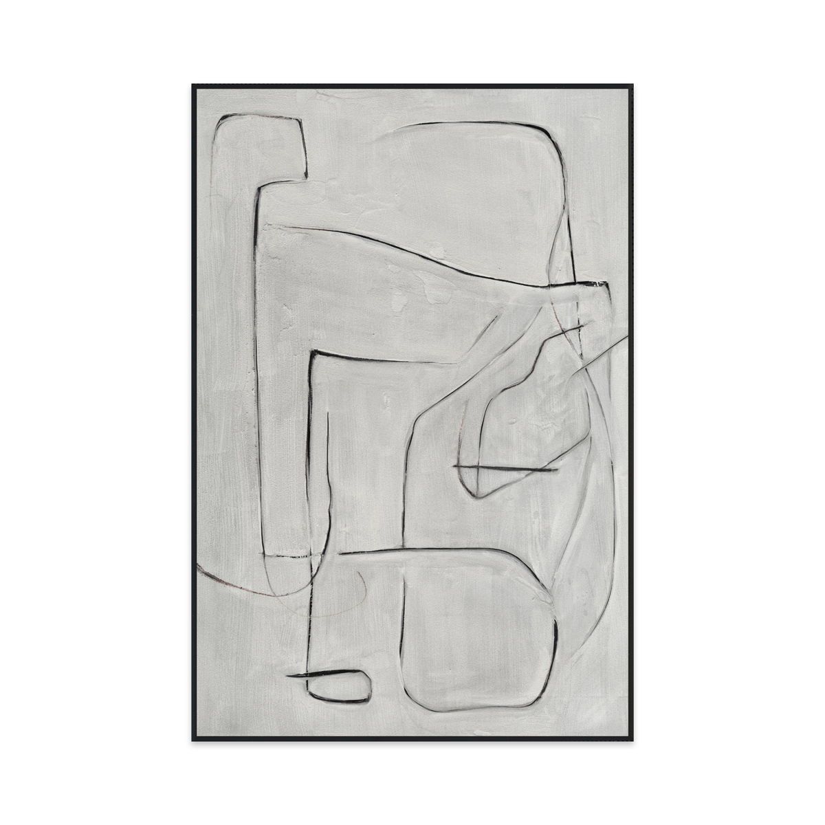 Energy - 40" x 60" Canvas Art - Pearl Silver