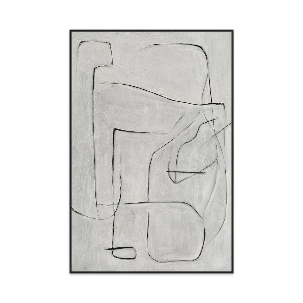 Energy - 48" x 72" Canvas Art - Pearl Silver
