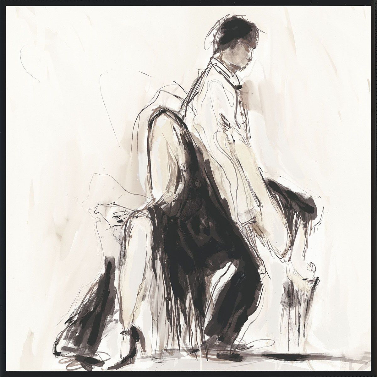 Dancers - Painting 36' x 36' By Buddy Whitlock - Black