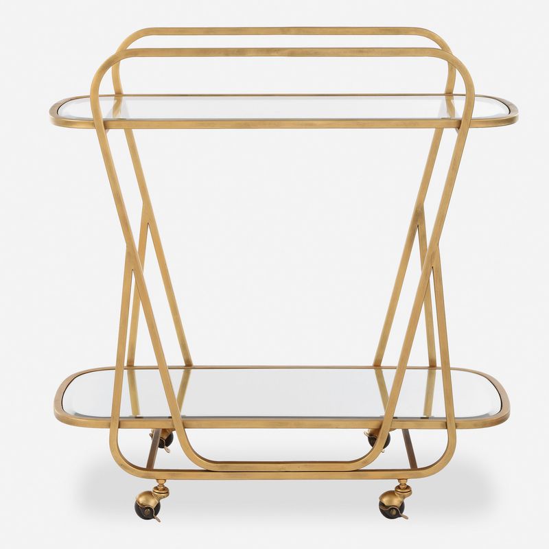 Swain - Brass Serving Cart