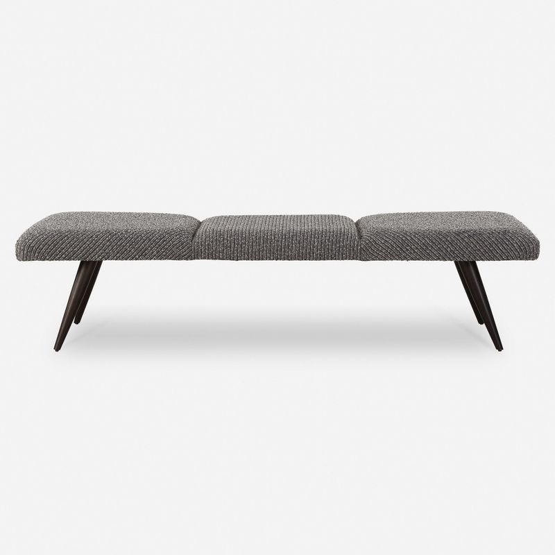 Bowtie - Charcoal Fabric Bench