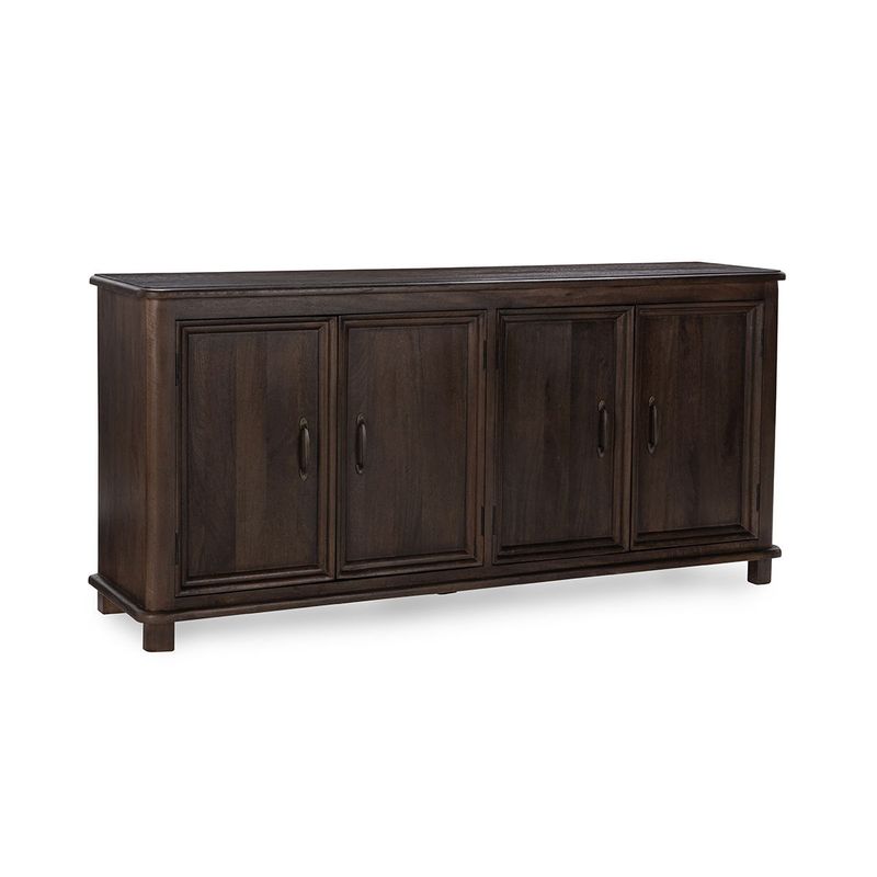 Brookside - Mango Wood 4 Door Cabinet - Cocoa Brown