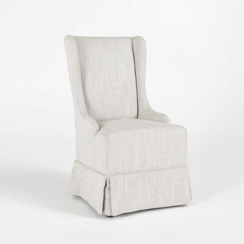 Melrose - Wingback Upholstered Dining Chair - Natural