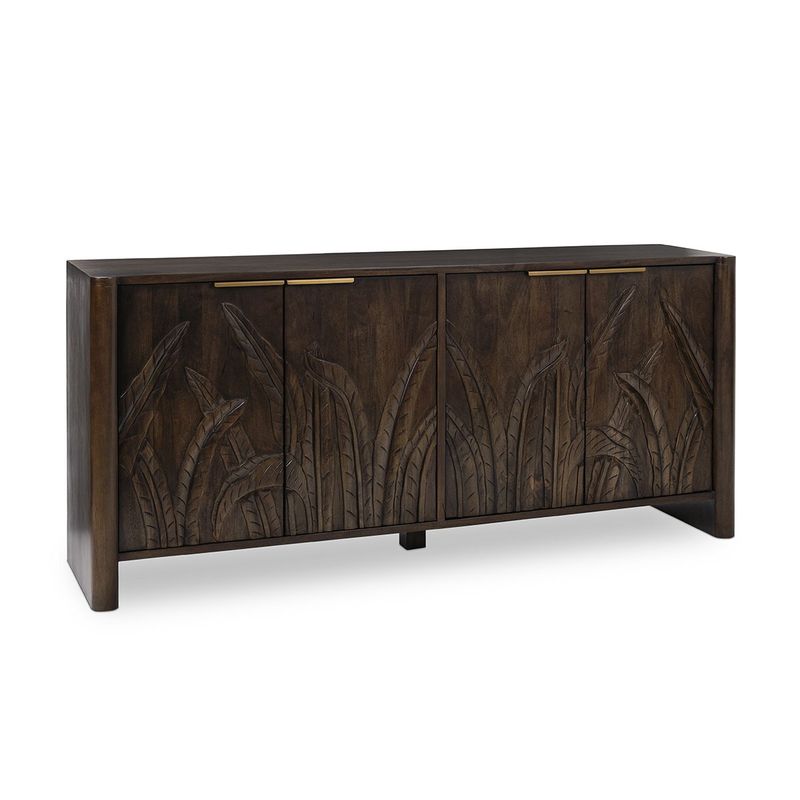 Ledro - Wood 4 Door Buffet - Dark Brown
