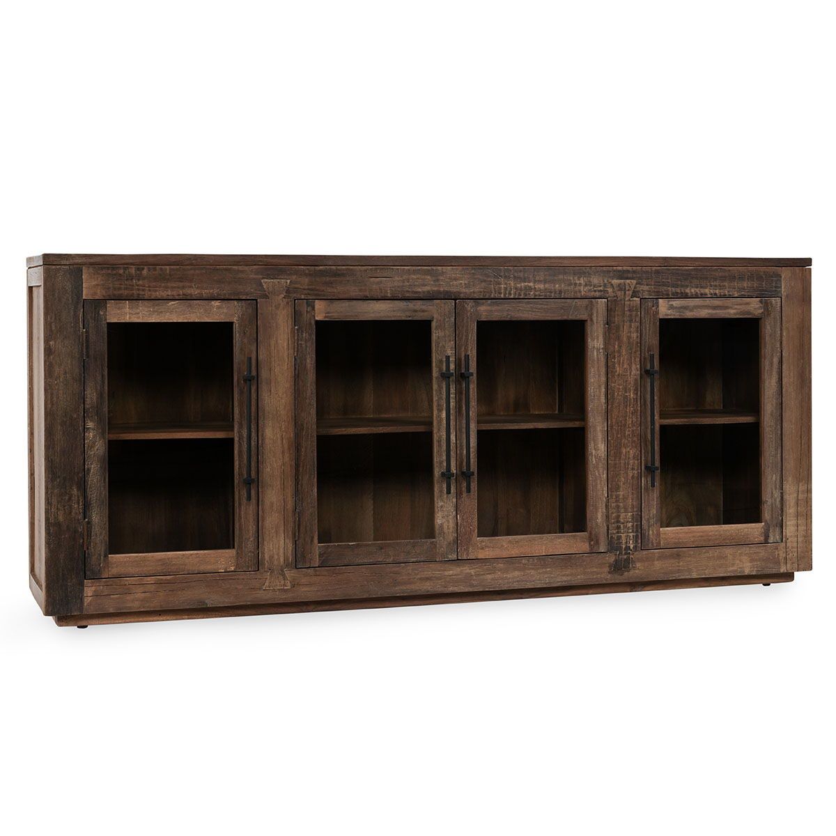 Jett - Reclaimed Wood 4 Door Cabinet - Natural