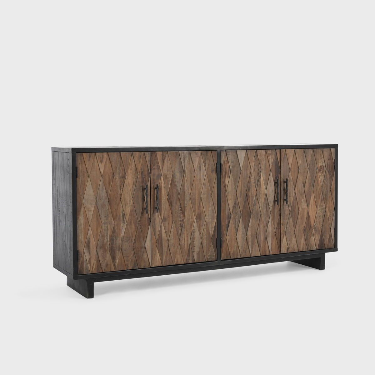 Anton - 4 Door Sideboard - Black/Natural
