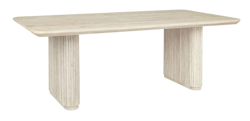 Vander - Oak Wood 84" Dining Table - Cream Washed