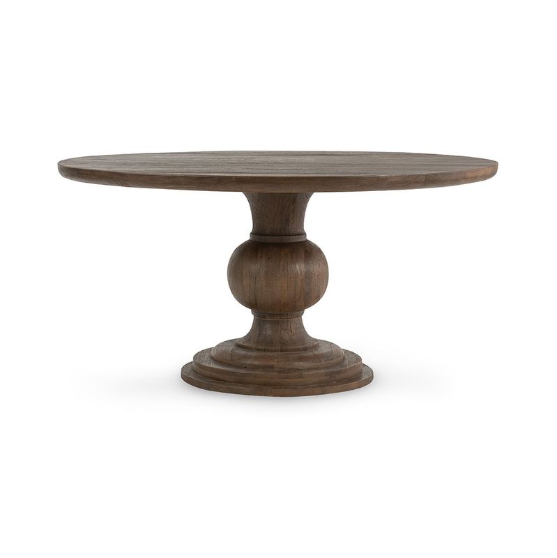 Hera - Mango Wood 60" Round Dining Table - Pecan Brown