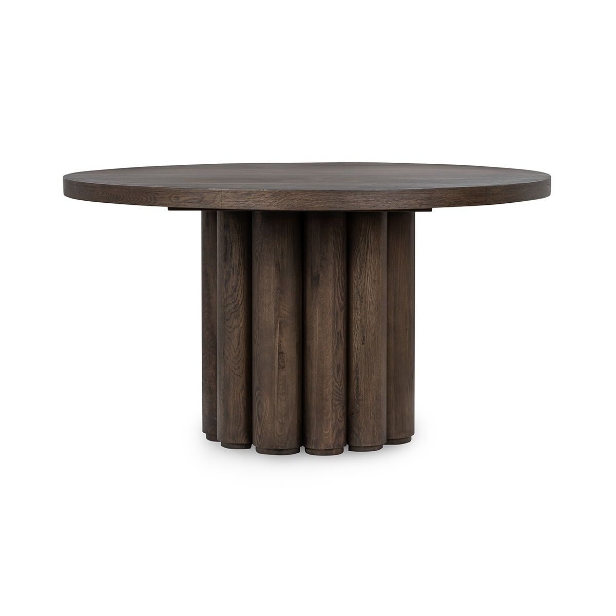 Tiber - 55" Round Dining Table - Toasted Brown