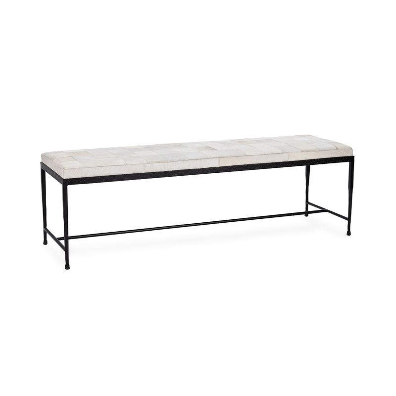 Achen - Hide 60" Bench - Ivory