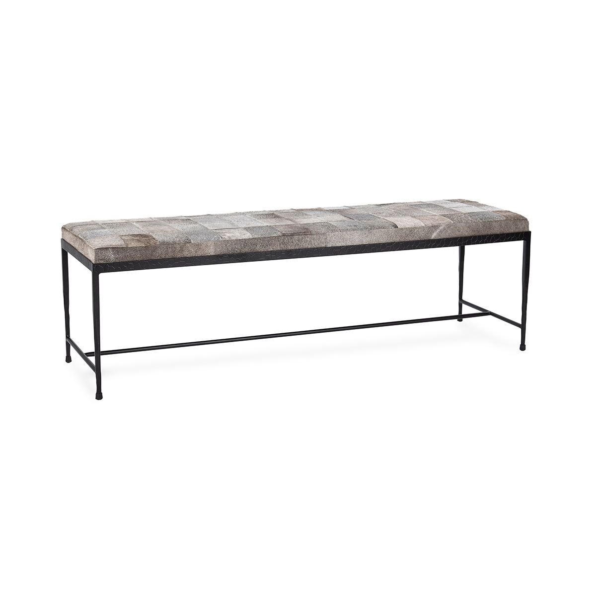 Achen - Hide 60" Bench - Sparrow Gray