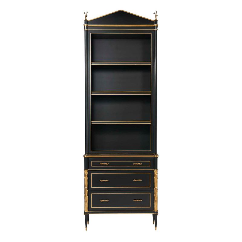 Faux Bois - Cabinet - Black/Gold