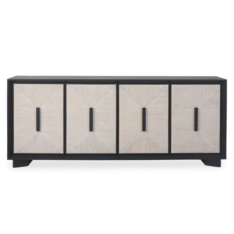 Show Me The Ropes - 4 Door Cabinet - Black / White