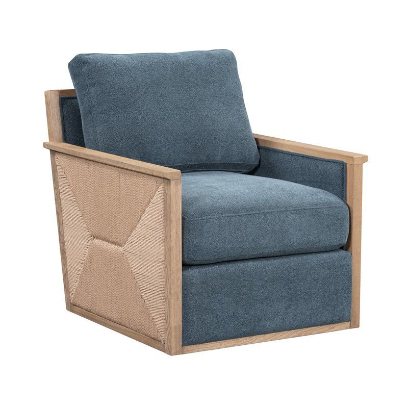 Norman - Swivel Accent Chair - Blue