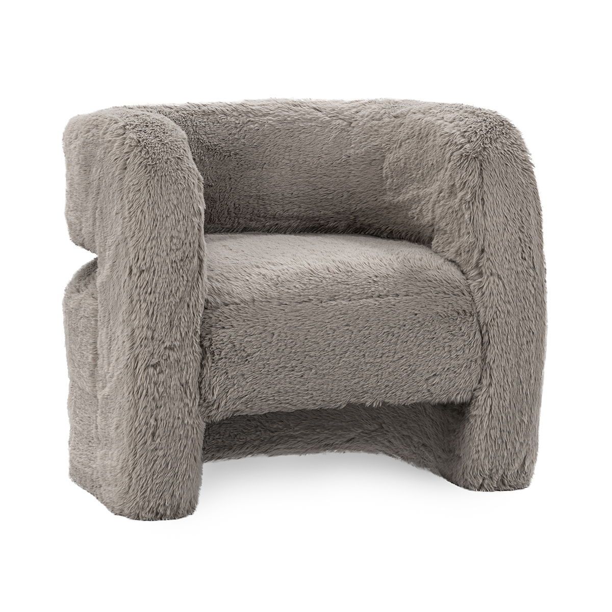 Teddy - Plush Accent Chair - Granite