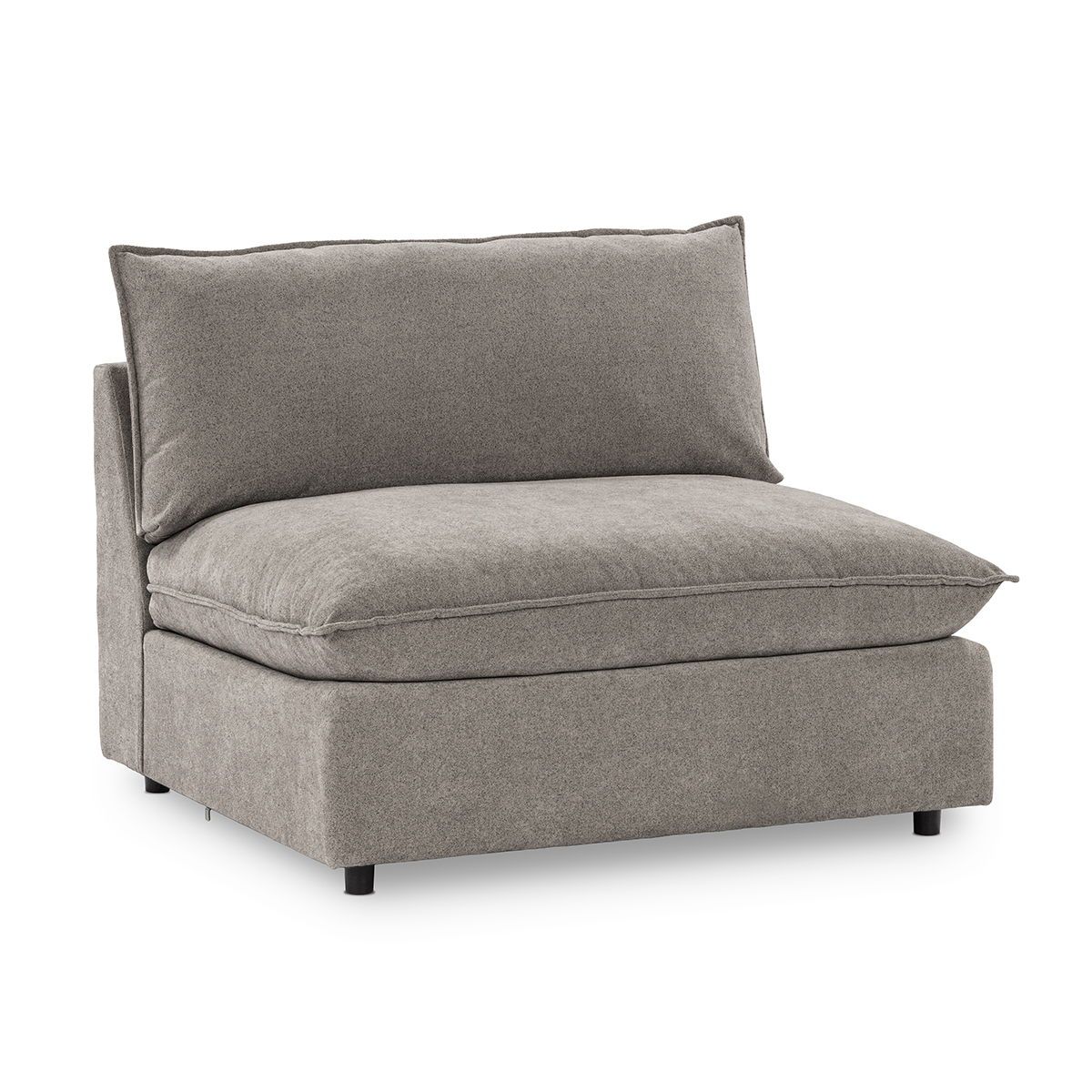 Caplan - Upholstered Armless Chair - Elite Charcoal