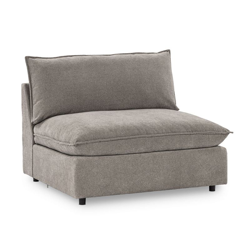Caplan - Upholstered Armless Chair - Elite Charcoal