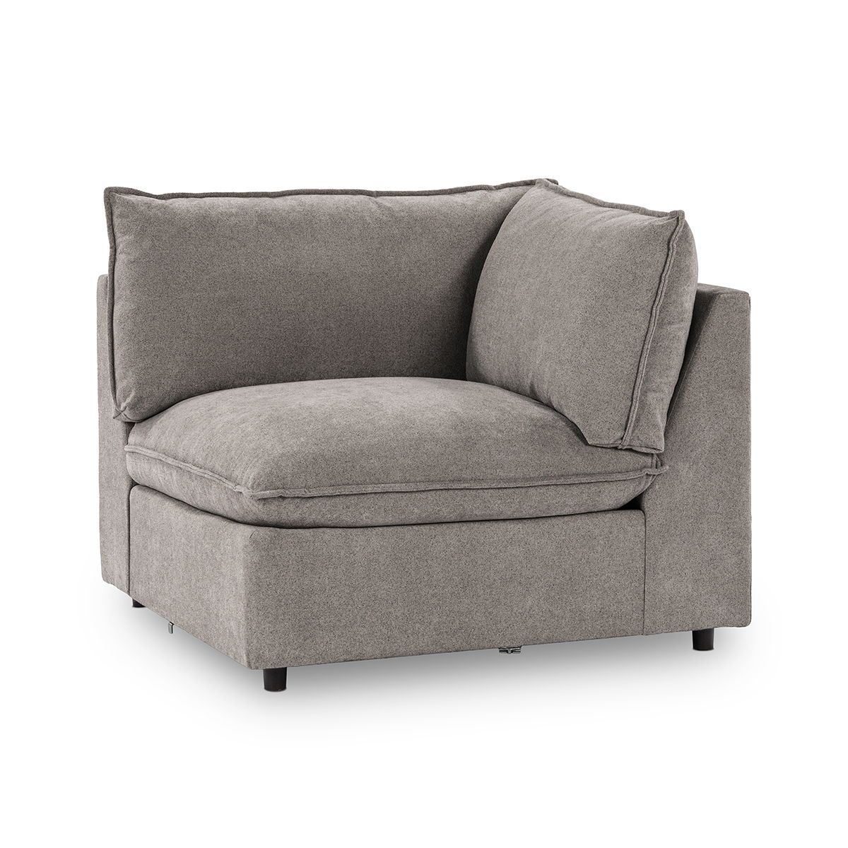 Caplan - Upholstered Corner Chair - Elite Charcoal