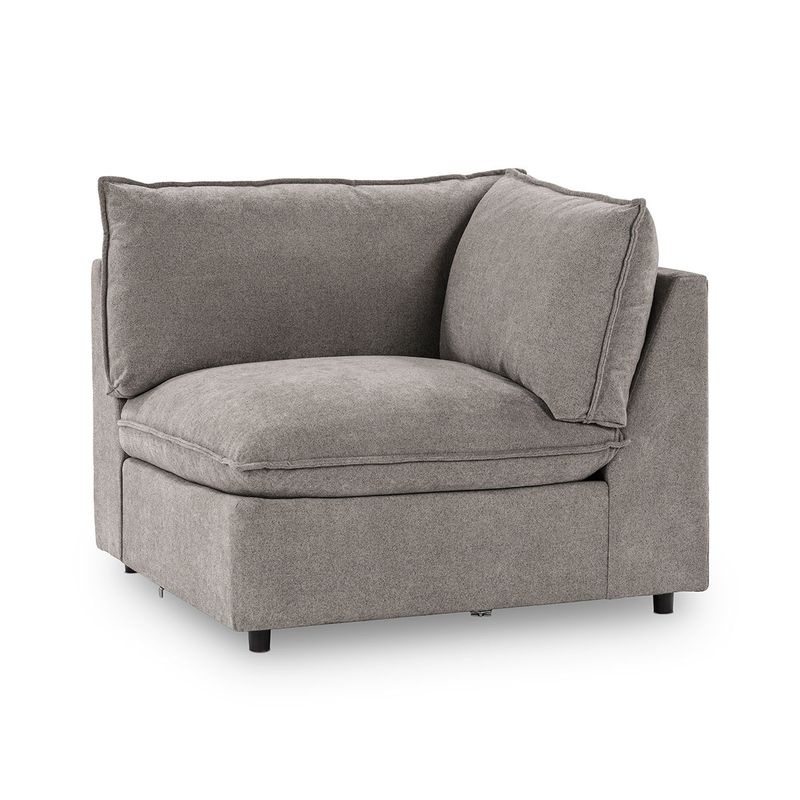 Caplan - Upholstered Corner Chair - Elite Charcoal