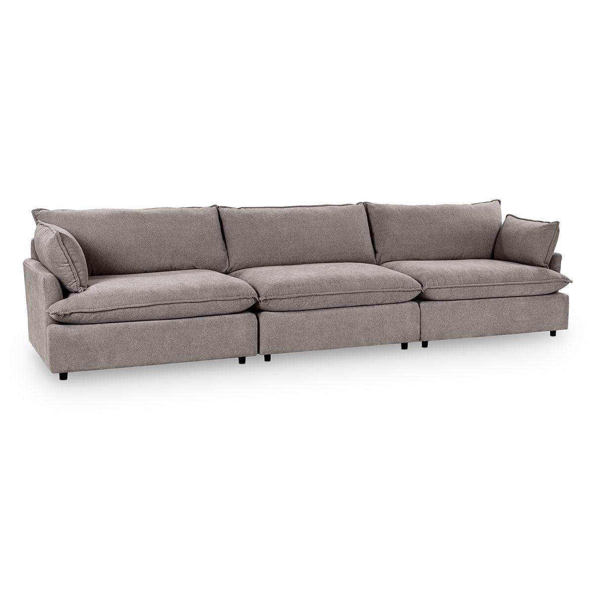 Caplan - Upholstered 3 Piece Modular Sectional - Elite Charcoal