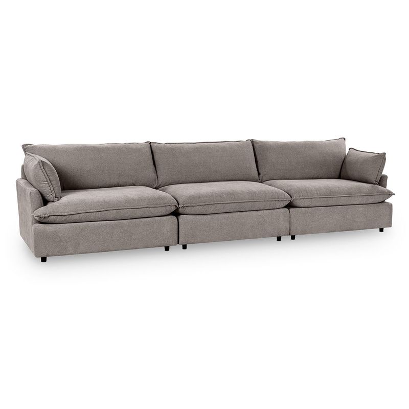 Caplan - Upholstered 3 Piece Modular Sectional - Elite Charcoal
