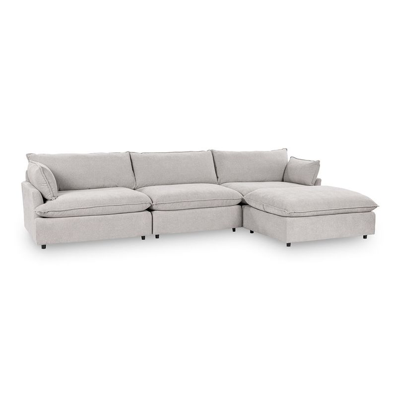 Caplan - Upholstered 4 Piece Modular Sectional - Elite Gray