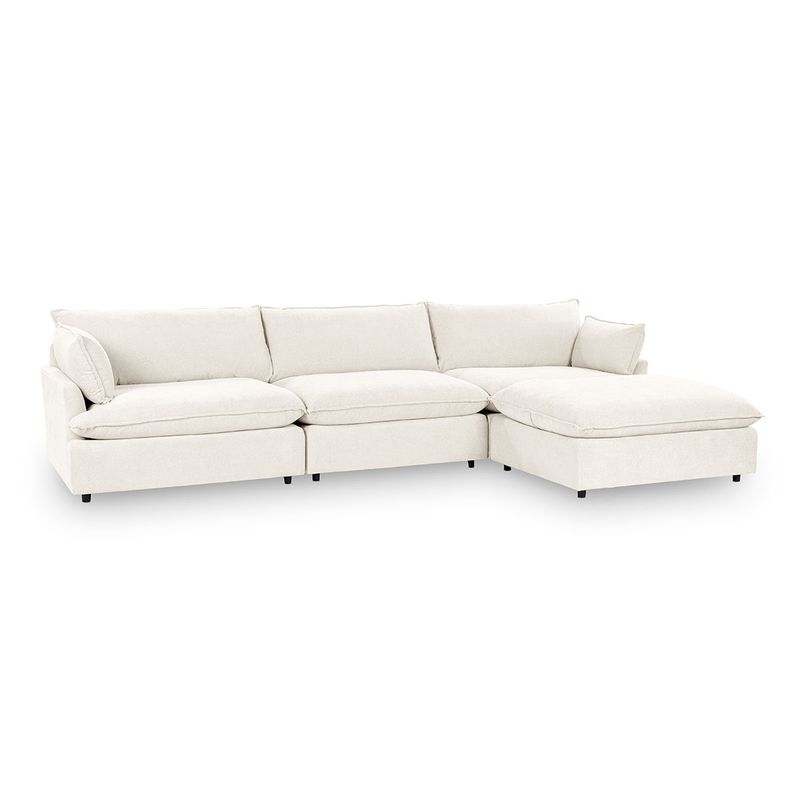 Caplan - Upholstered 4 Piece Modular Sectional - Elite Ivory