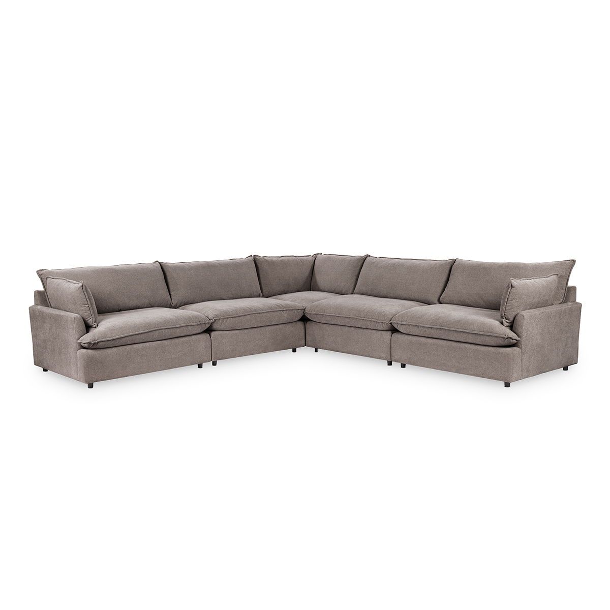 Caplan - Upholstered 5 Piece Modular Sectional - Elite Charcoal