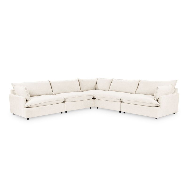Caplan - Upholstered 5 Piece Modular Sectional - Elite Ivory