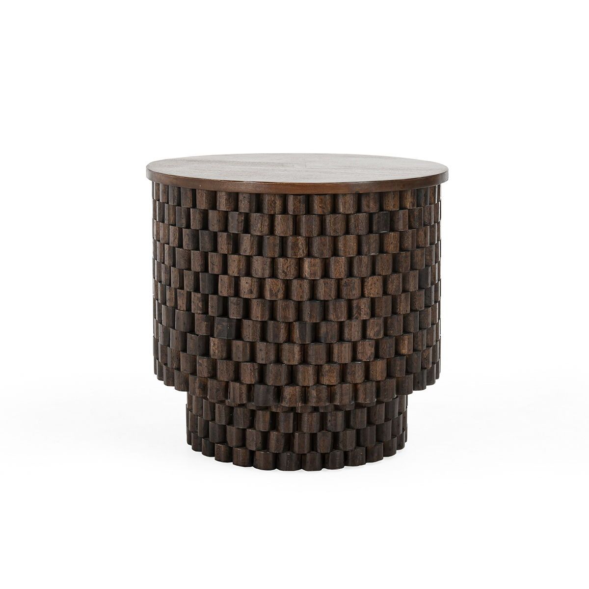 Norwood - Round End Table - Brown