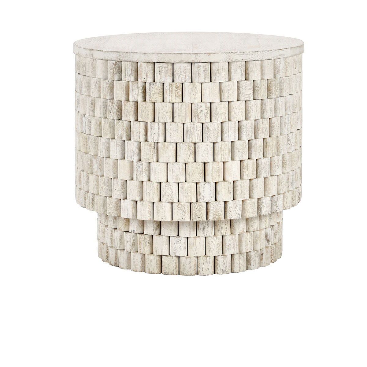 Norwood - Round End Table - Cream