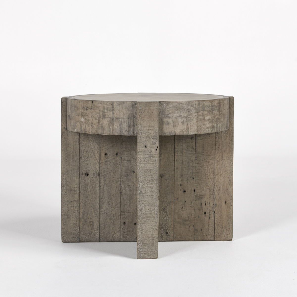 Sonoma - Round End Table - Distressed Gray