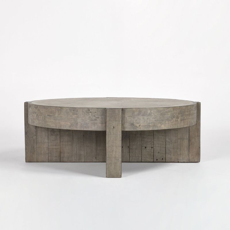 Sonoma - Round Coffee Table - Distressed Gray