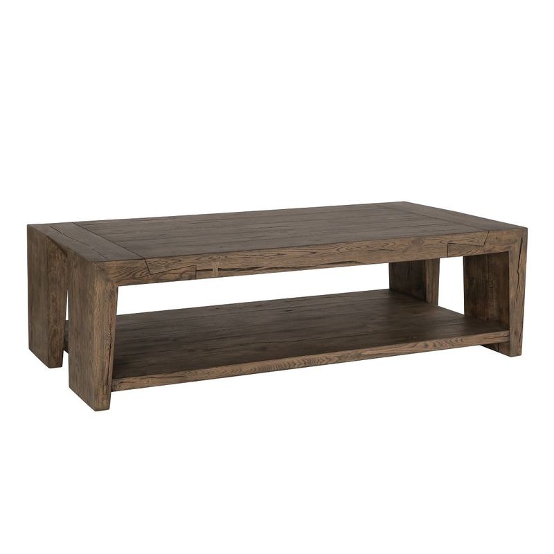 Troy - Coffee Table - Suede Brown