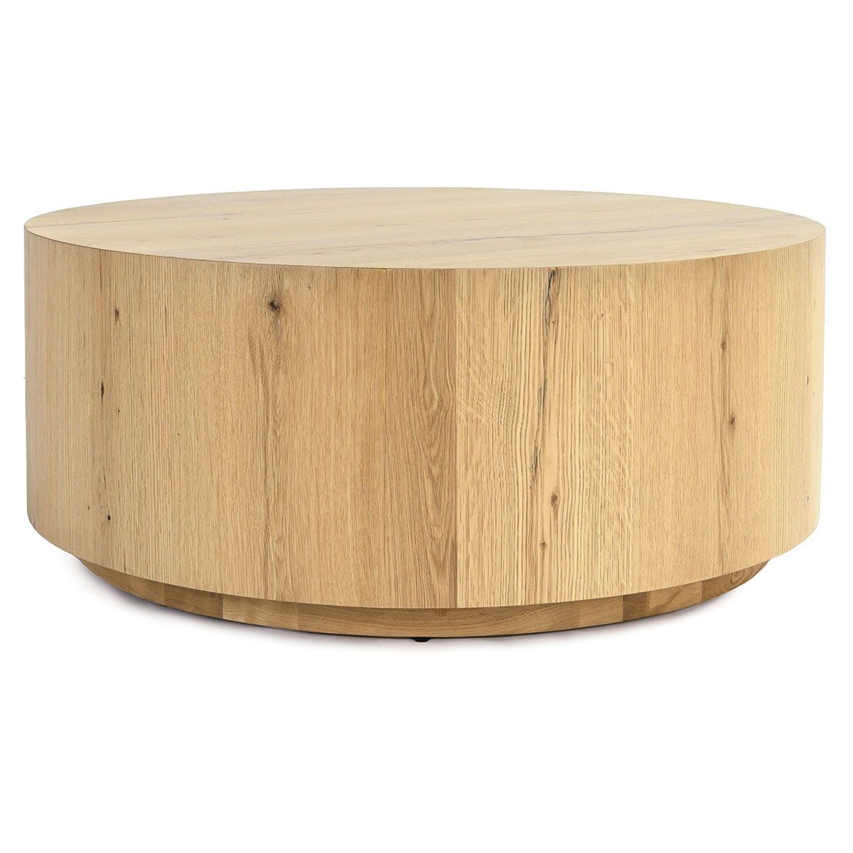 Layne - Round Coffee Table With Casters - Natural