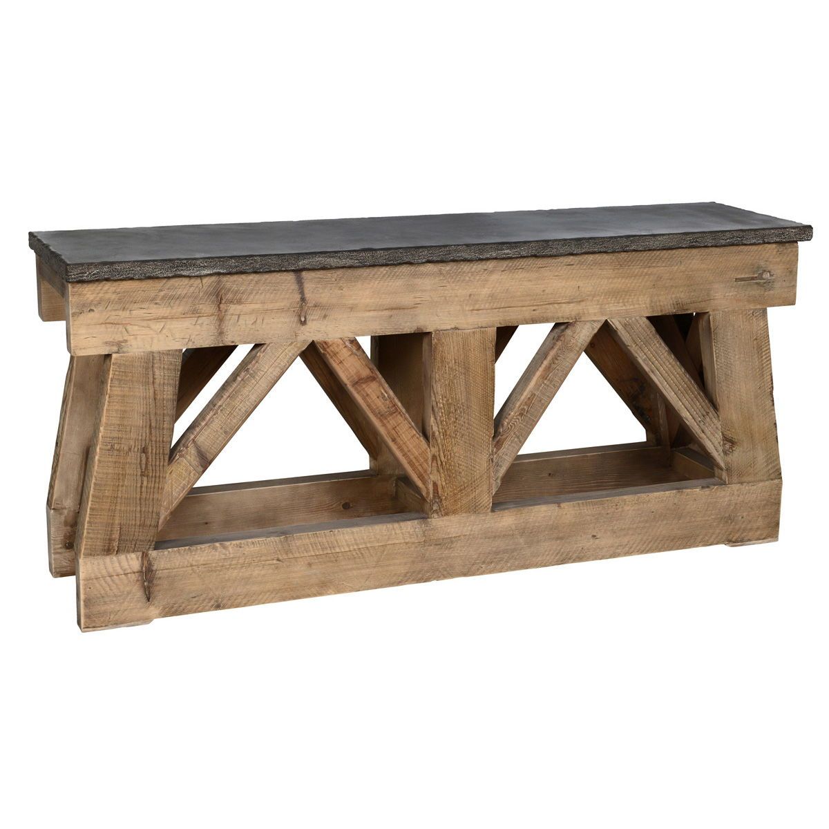 Marbella - Console Table - Brown/Blue Stone