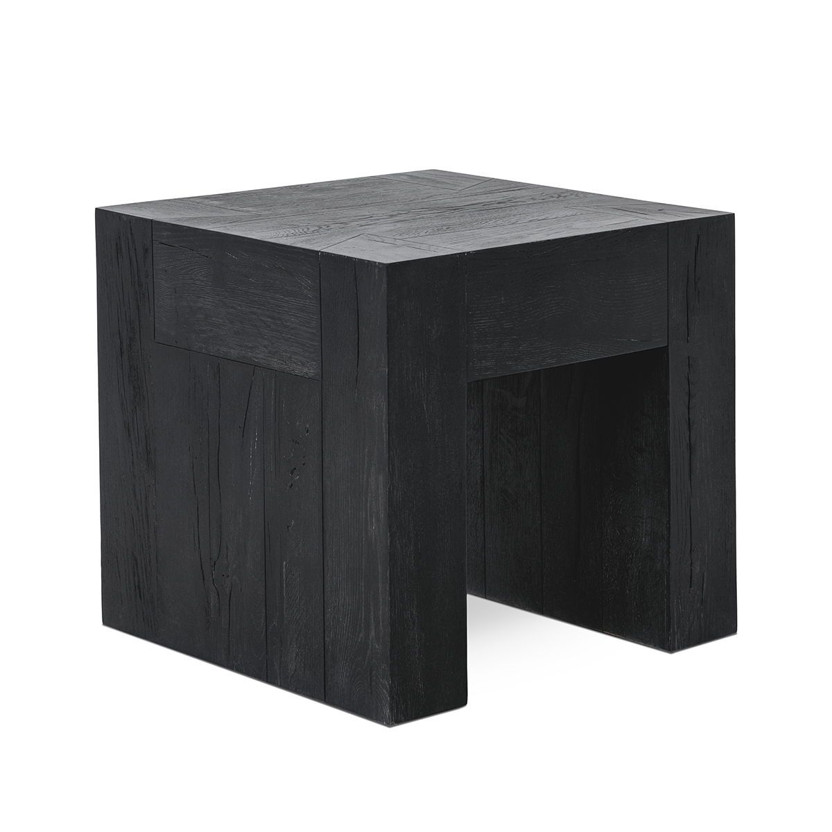 Bristol - Reclaimed Oak 24" End Table - Black