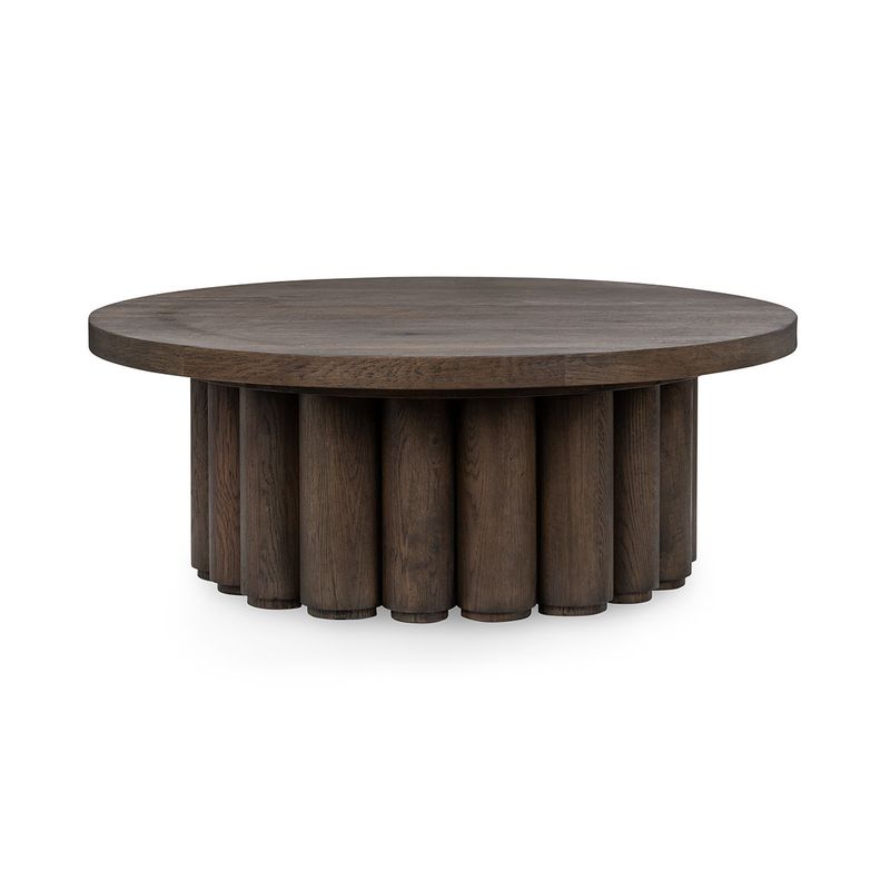 Tiber - Round Coffee Table - Toasted Brown