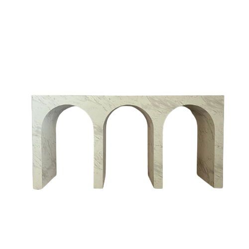 Marmo - Outdoor Concrete Console Table - Ivory/Gray