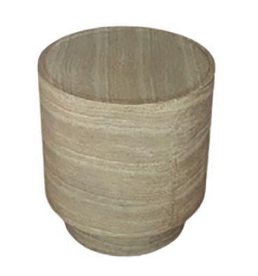 Mckenna - Outdoor Concrete Round End Table - Travertine