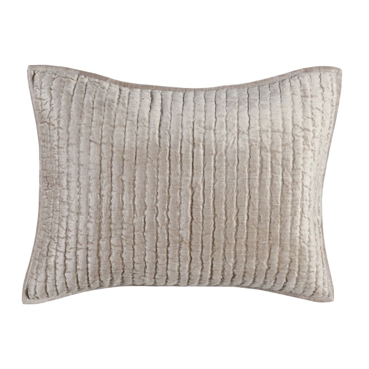 Bari - Velvet Standard Sham - Pebble