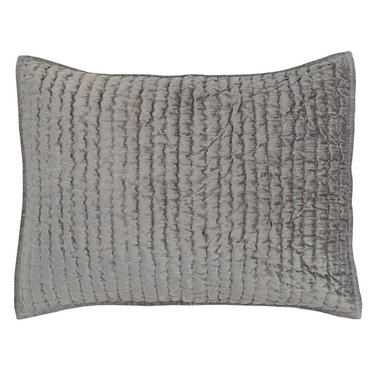 Bari - Velvet Standard Sham - Gray