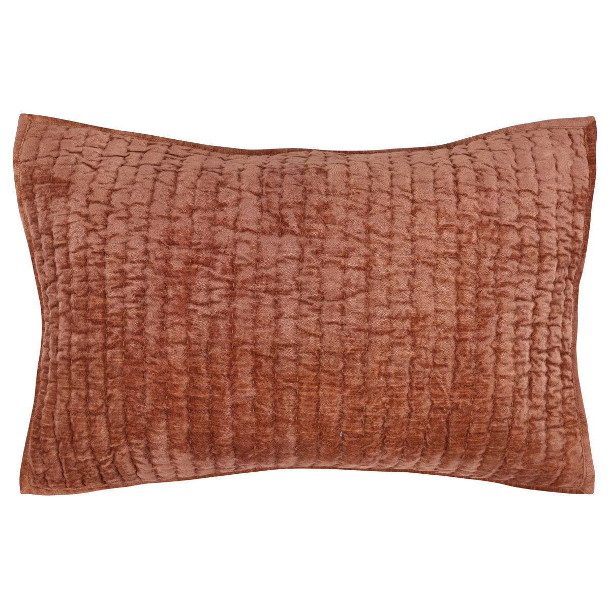 Bari - Velvet Standard Sham - Terra Cotta