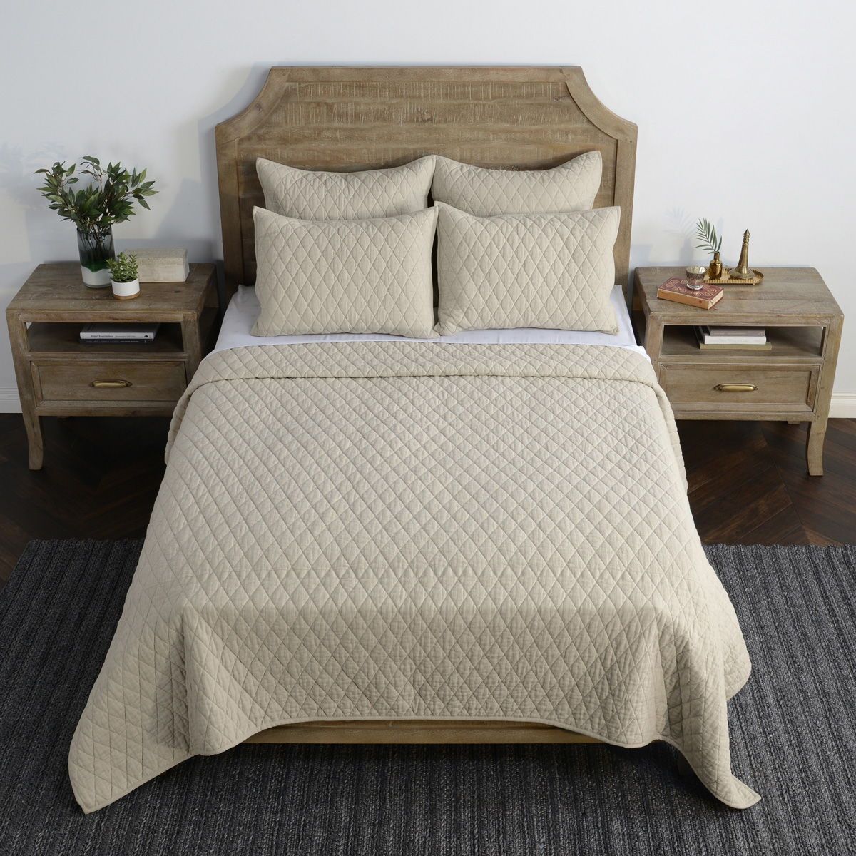 Lana And Vintage Lana - Lana 3 Piece Queen Quilt Set - Natural