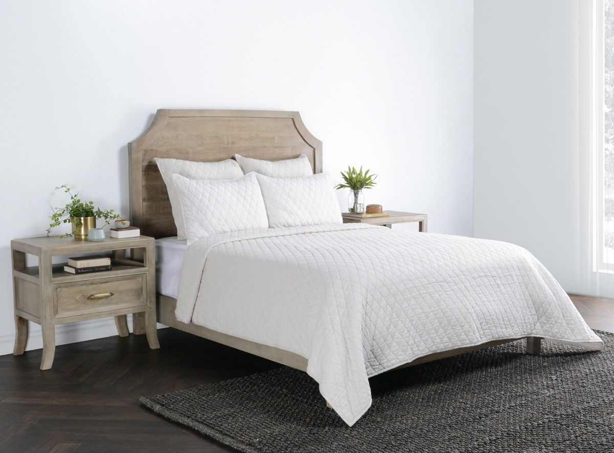 Lana And Vintage Lana - Wool King Quilt - Ivory