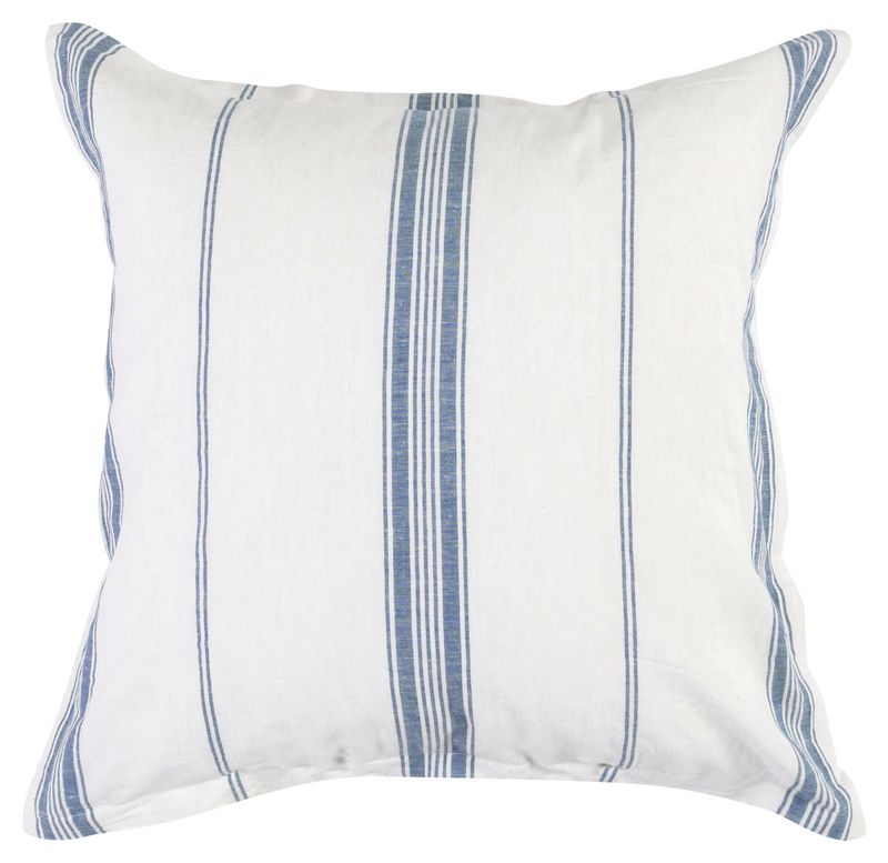 Jayson - Linen Cashmere Euro Sham - Blue Stripe