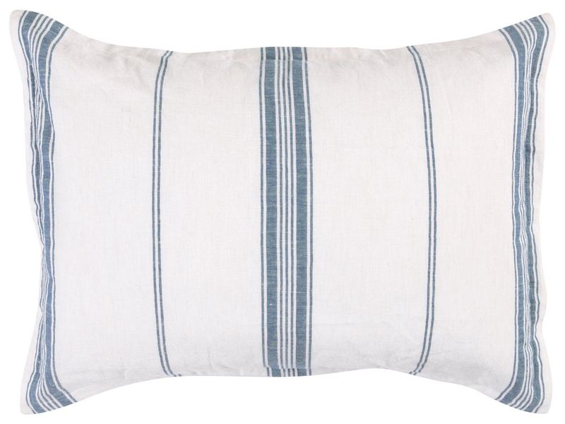 Jayson - Linen Cashmere Standard Sham - Blue Stripe